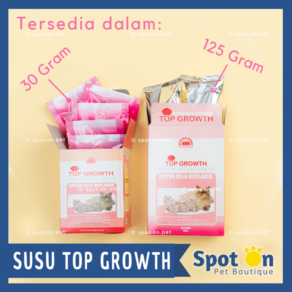 Susu Kucing Top Growth 30gr | Susu Kitten Babycat 30 gr Milk replacer | Anak Kucing Murah Growssy