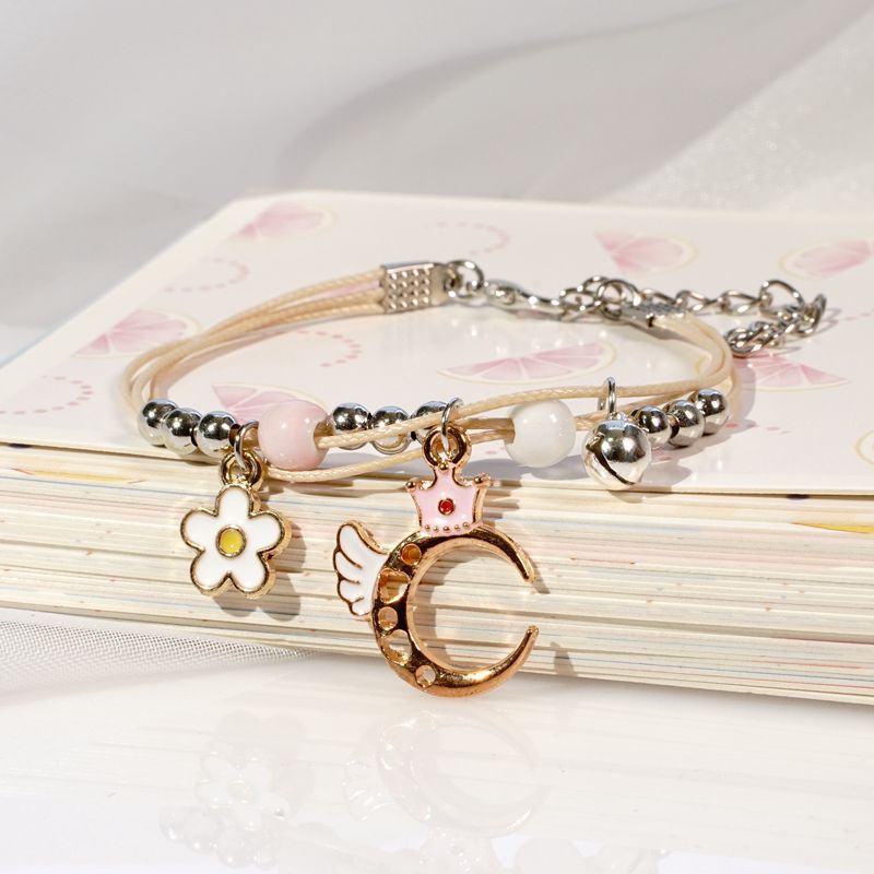 Gelang Couple Daisy Etnik Bead Tali persahabatan Braided Bracelet/Friendship Adjustable-Won