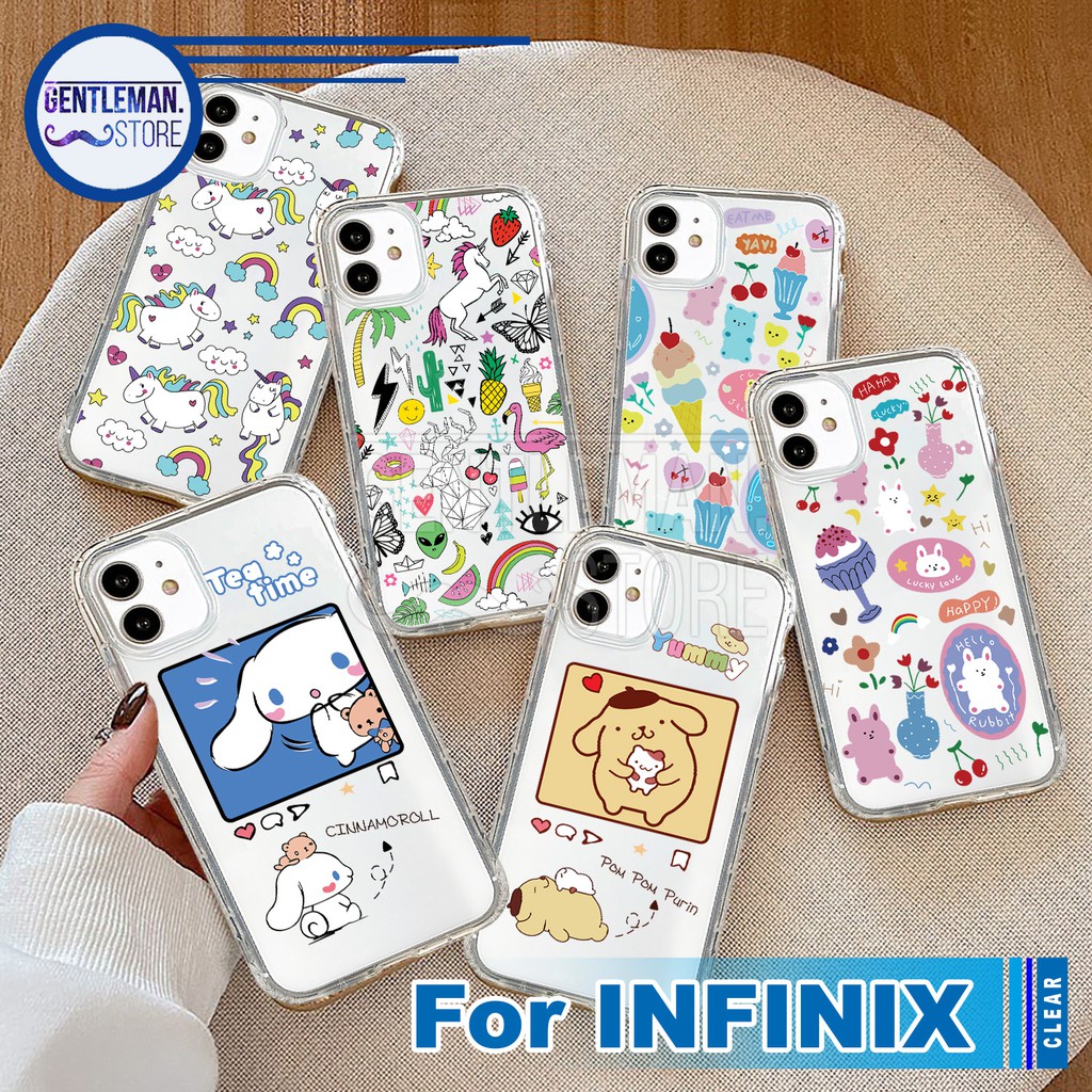 CASE CLEAR PRINT INFINIX NOTE 11 NFC NOTE 11 PRO NOTE 11S NOTE 8 SMART 5 SMART 6