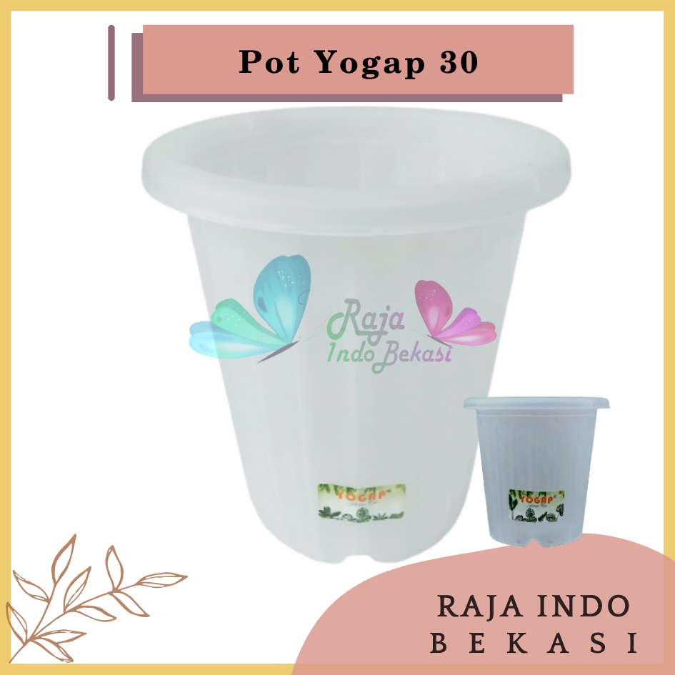 Pot Yogap 30 Transparan Bening Clear Pot Bunga Tanaman Tinggi Yogap Ypt 30 - Bahan Tebal