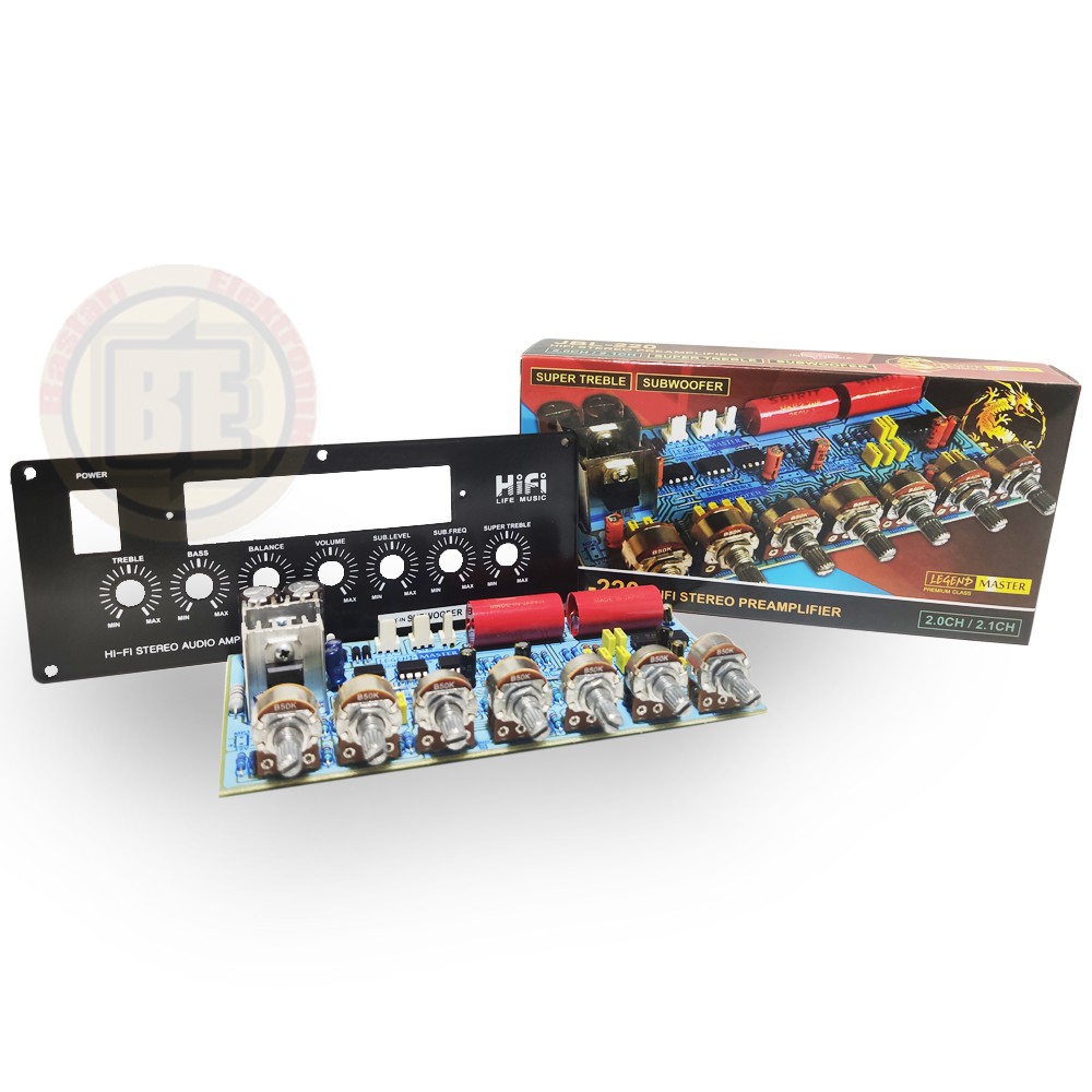 KIT HIFI Stereo Tone Control Super Treble Plus Subwoofer Legend Master JBL-220