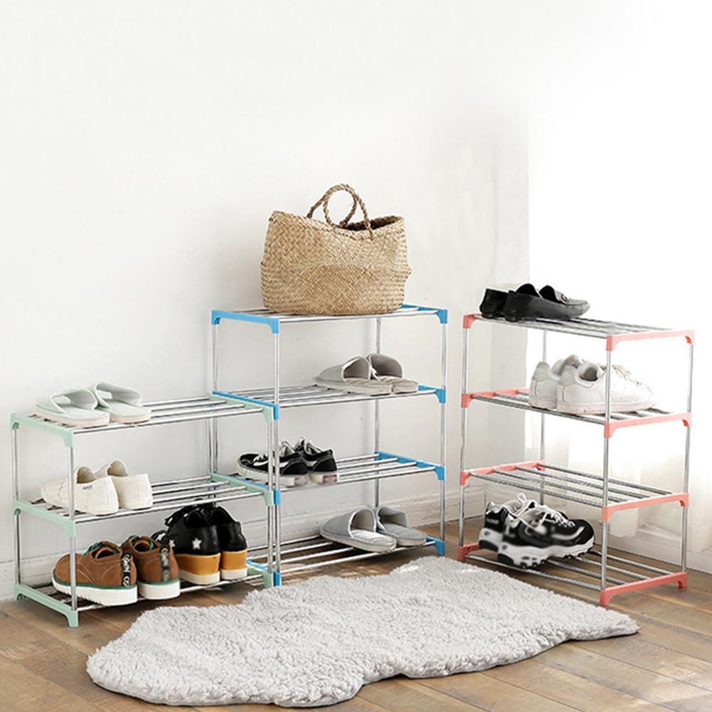 3 4 Layer Shoes Rack Diy Assembly Portable Home Outdoor Furniture Shoe Storage Organizer Shopee Indonesia