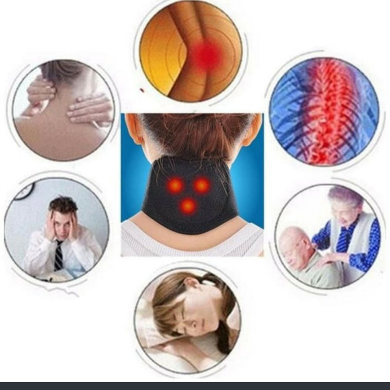 Alat Terapi Leher Pegal Sakit Kolesterol Magnetic Tourmaline Therapy Neck Massager