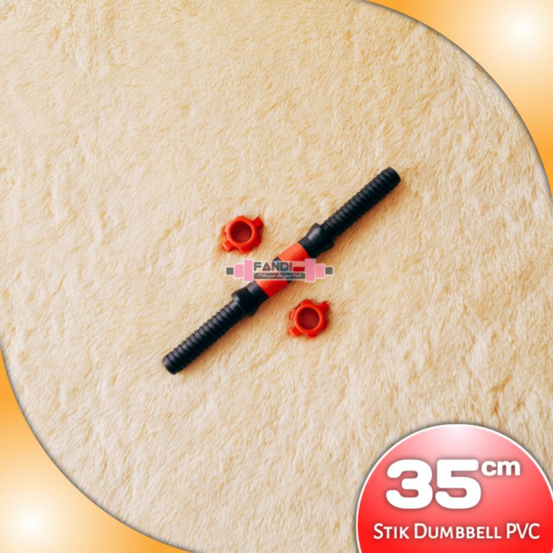 RB Barbel Dumbbell Set 5Kg / Stik Dumbbell 35cm + Plat 5kg BESI