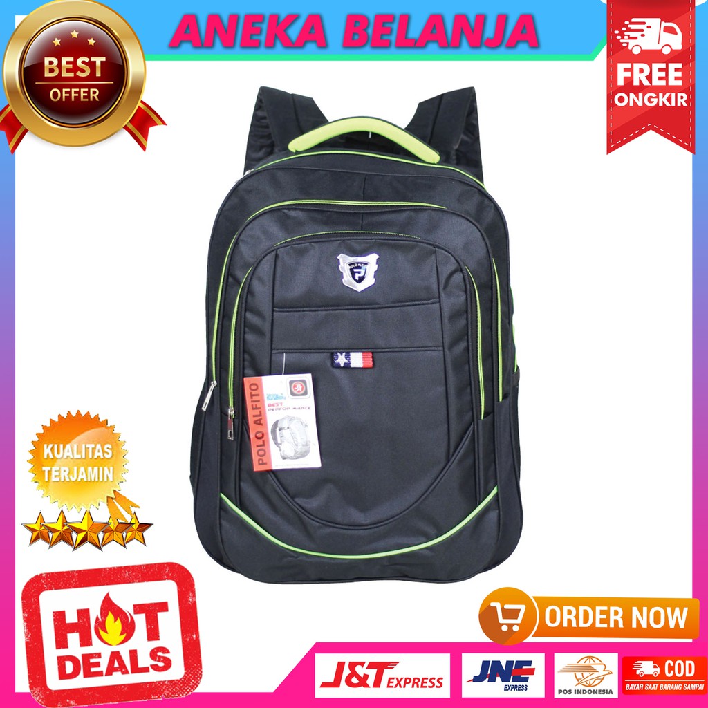 Tas Ransel Alfito Berkualitas Casual Tas Sekolah SMP SMA Kuliah Keren Khusus Pria Kekinian Trendy