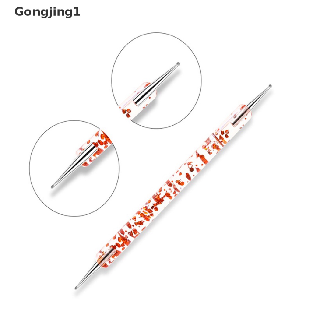 Gongjing1 1 Set Brush Pen Dotting Gambar Desain Nail Art Uv Gel