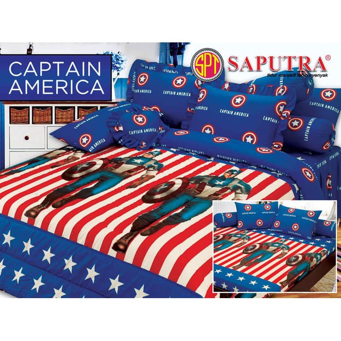 Bed Cover Set Sprei Rumbai Saputra 180 x 200 Captain America