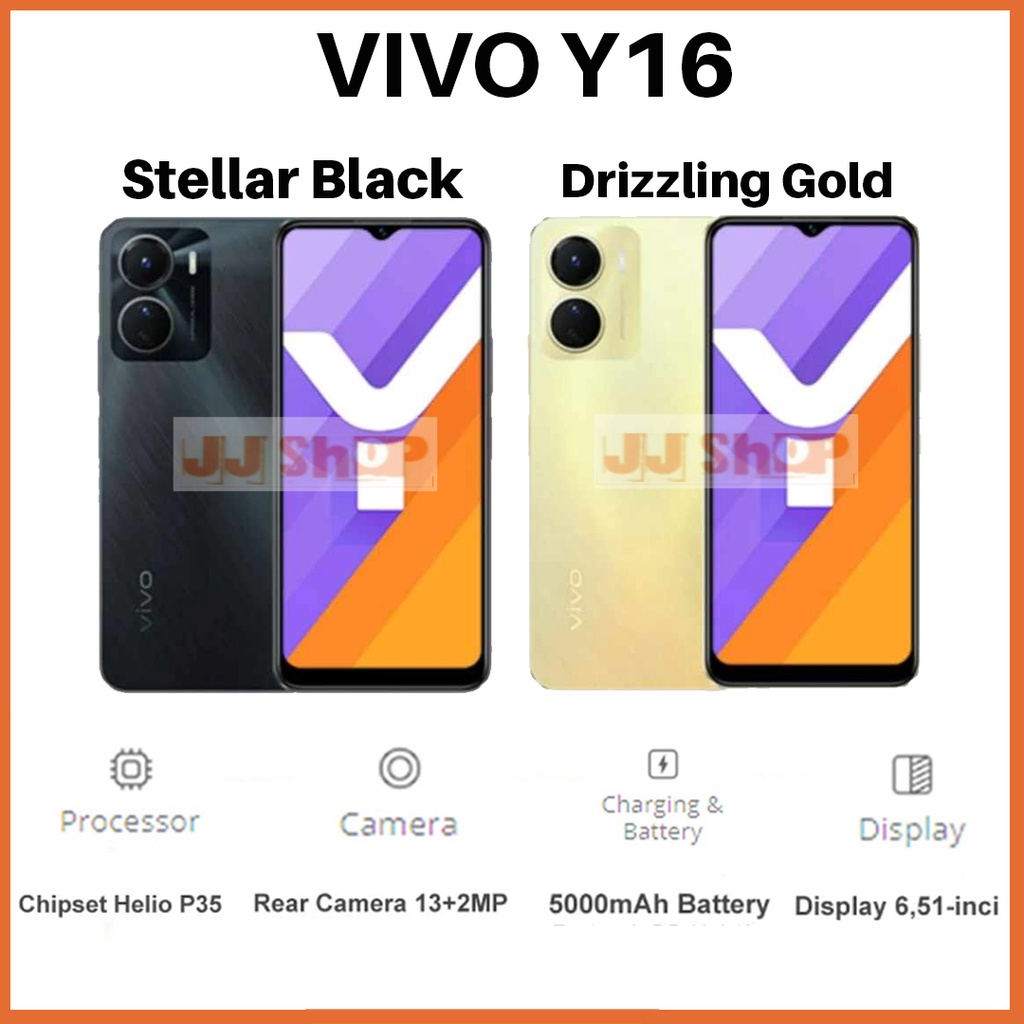 VIVO Y16 4/128 4/64 GB RAM 4GB ROM 128GB 64GB GARANSI RESMI