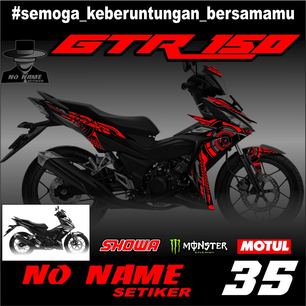 Striping Honda GTR 150(35)Stiker Striping Variasi Supra GTR 150