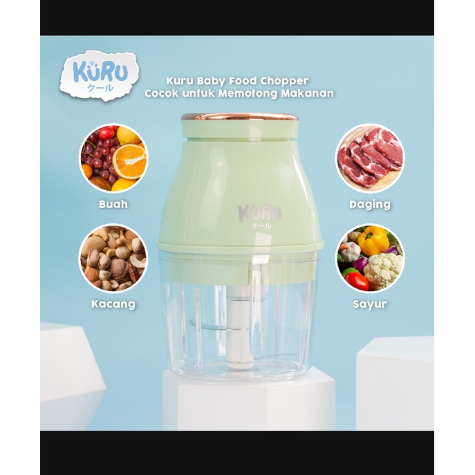 KURU FC2001 Electric Food Chopper Blender Makanan Bayi MPASI Elektrik