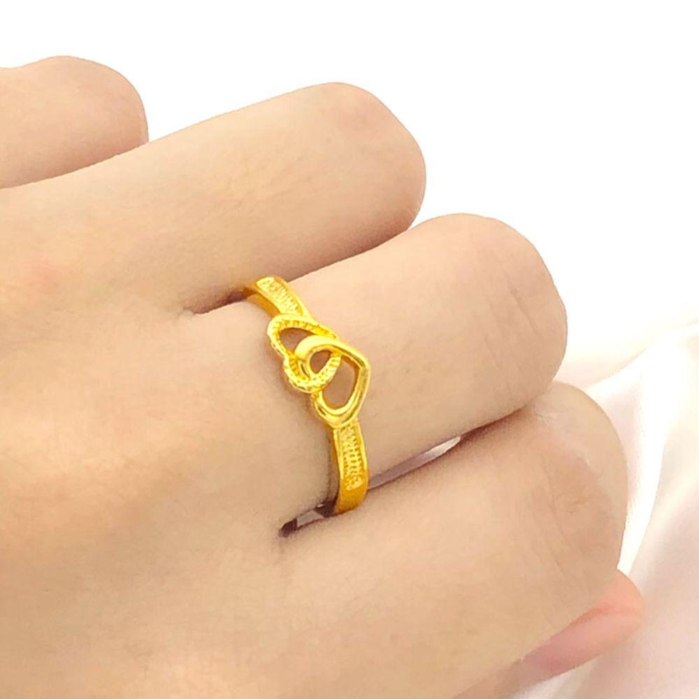 Mxbeauty Wanita Sargin Cincin Hadiah Trendi Hati Bunga Elegan Retro Fashion Perhiasan