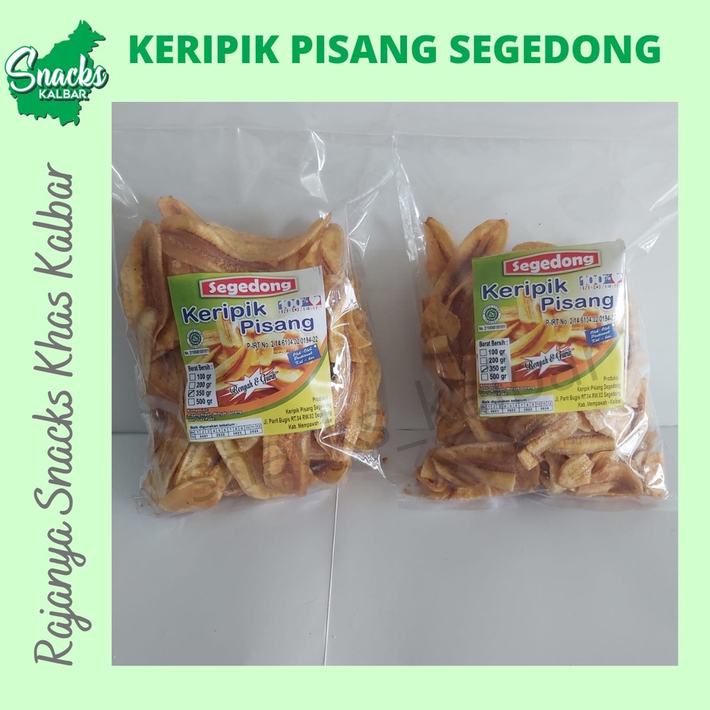 

Keripik Pisang "Segedong" 350 Gram / Keripik Pisang Manis Khas Pontianak