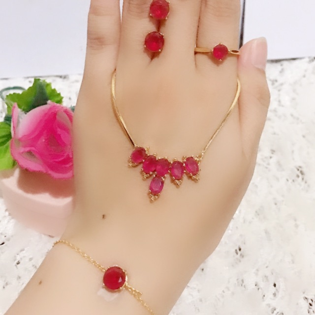 set giok warna merah giok mirah asli 88