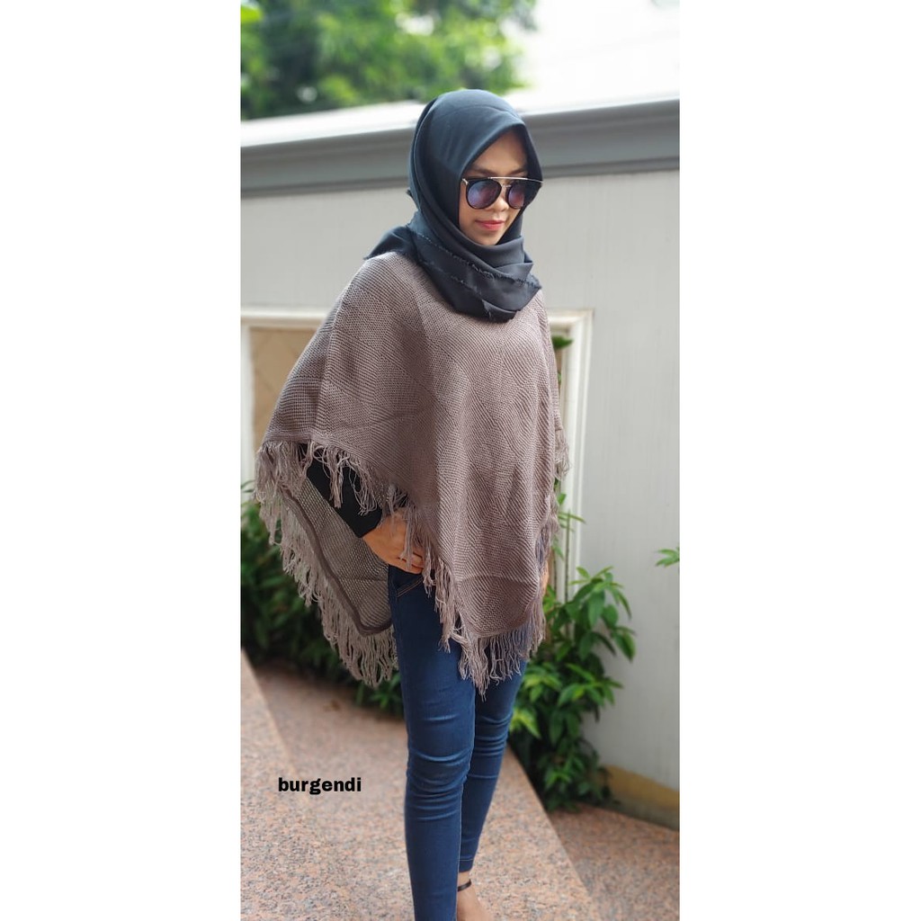 [Ponco tempe  RO] Blouse Wanita Rajut Varian Warna