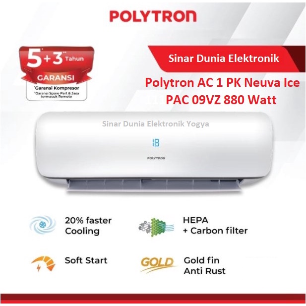 Polytron AC 1 PK 1PK Neuva Ice PAC 09VZ Fast Cooling PAC09VZ Gold Fin