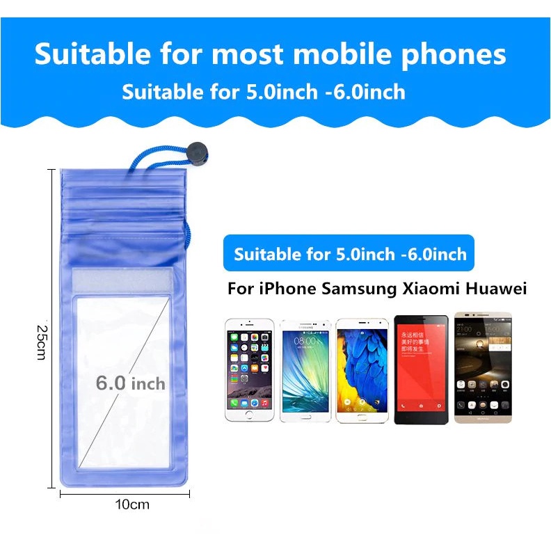 Waterproof hp ukuran XL 5.5 INCH plastik tempat pengaman pelindung handphone universal dari air waterproof case sarung NBWF