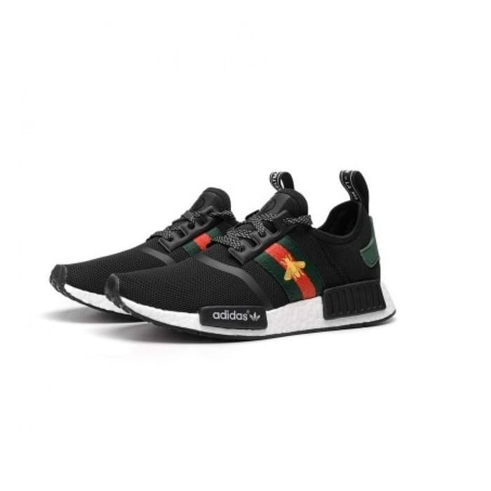 SELLER ADIDAS NMD R1 x Bee Gucci Black High Premium Original Shoes sepatu import pria wanita