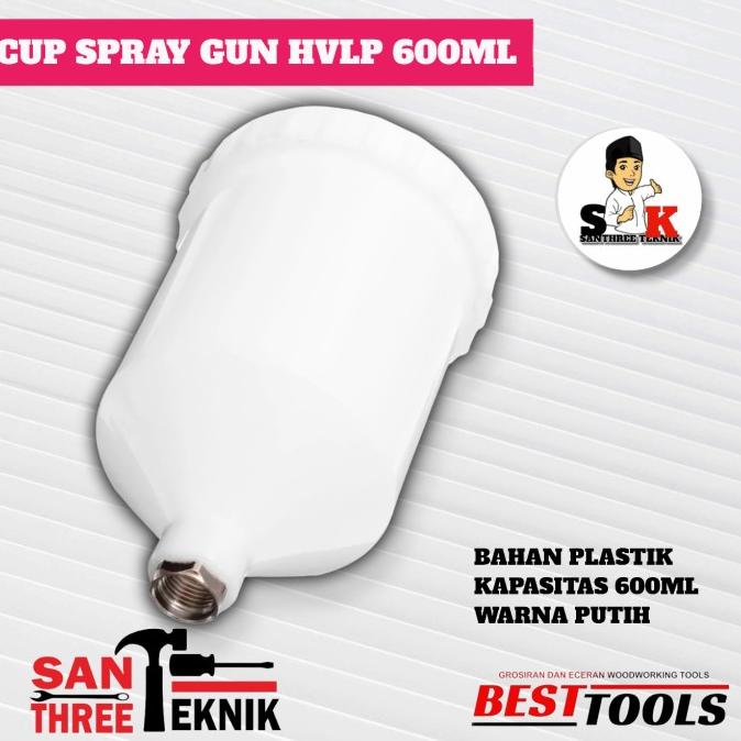 Tabung Cat 600 ML Untuk Spray Gun HVLP untuk spray gun standart HVLP Termurah