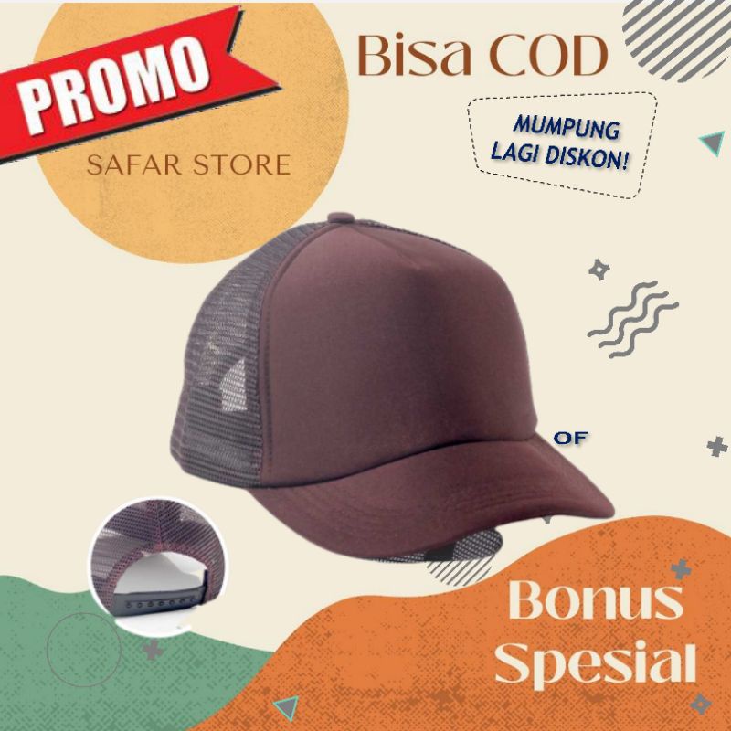Kuzatura NC Topi Pria Trendy dan Original Bahan Lotto atau Hijet Warna Coklat