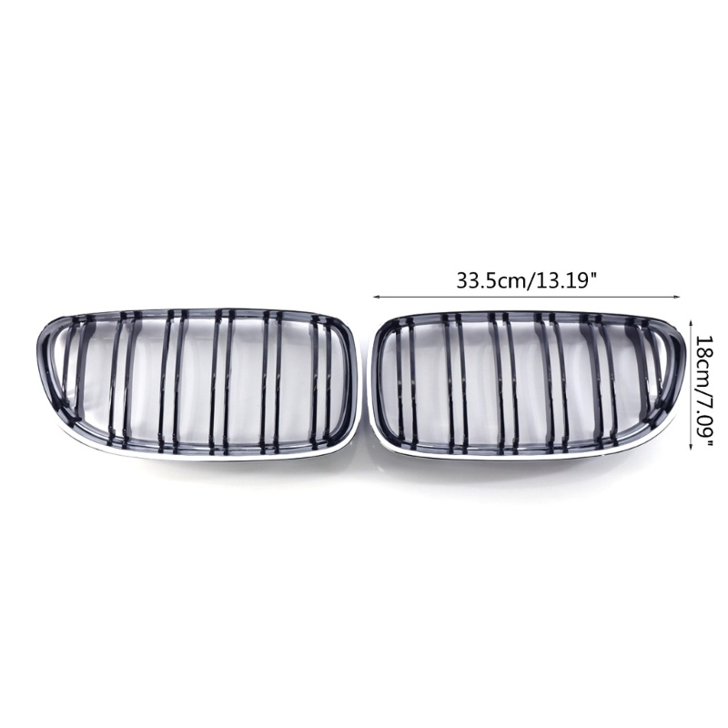 Zzz 2pcs Kisi-Kisi Grill Depan Warna Hitam Untuk E90-LCI 3series Sedan-2009-2012 51137201969 51137201970 Lampu Hias Ringan