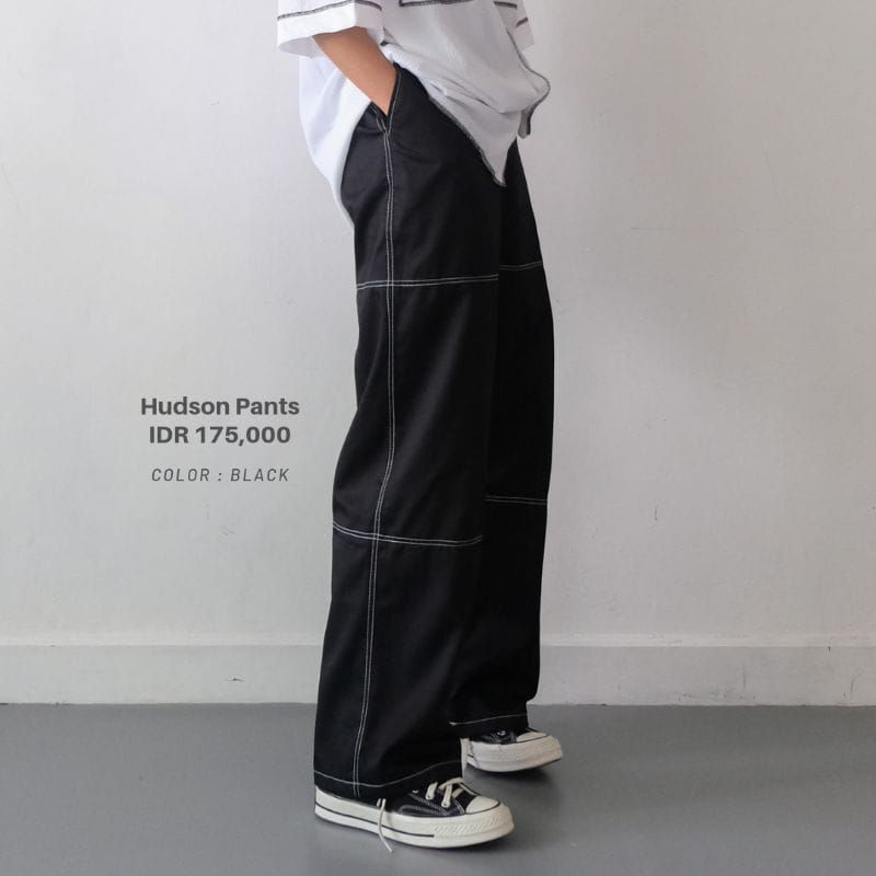 Celana Kulot Hudson Pants List Premium Bahan Drill | Celana Korea Stradivarius Amber