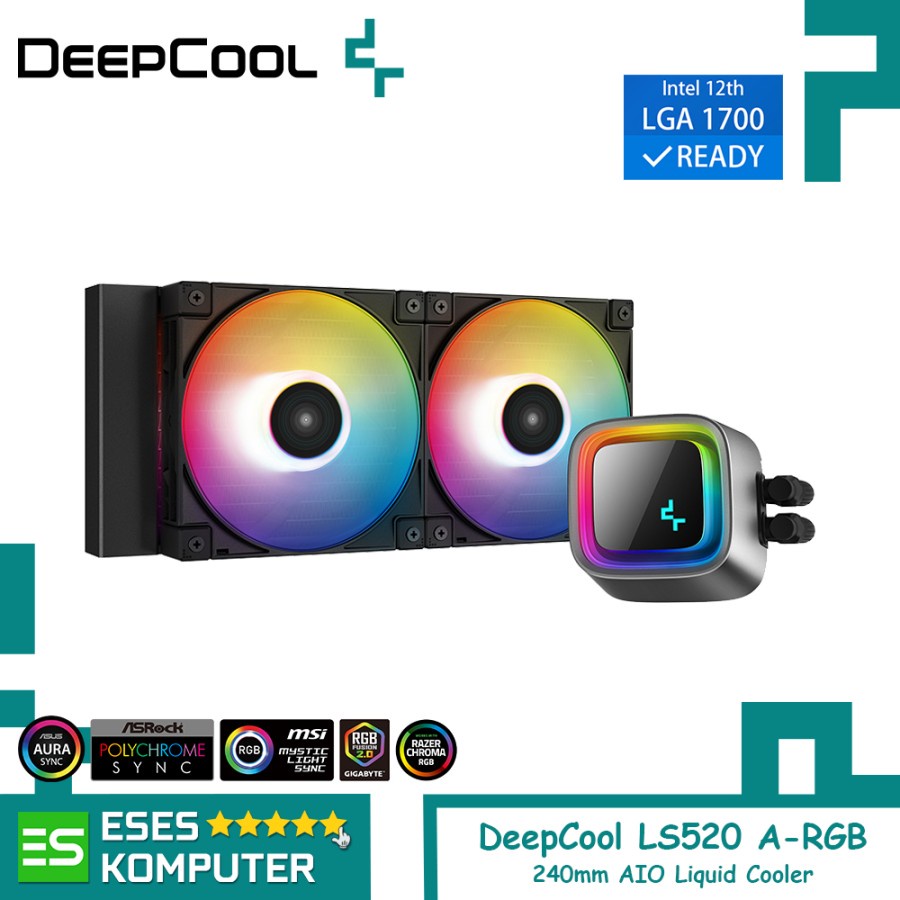 DeepCool LS520 ARGB Black | AIO 240mm Liquid CPU Cooler