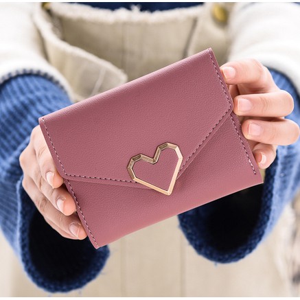 IMS Dompet Wanita Kecil LOVE DWK-2007 Dompet Wanita Kekinian Dompet Wanita L05 Fashion Murah Import-2007 PINK LOTUS