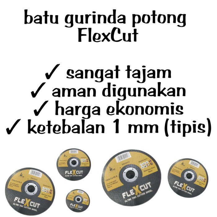 Batu gurinda potong 4&quot; x 1 mm FlexCut Gerinda potong