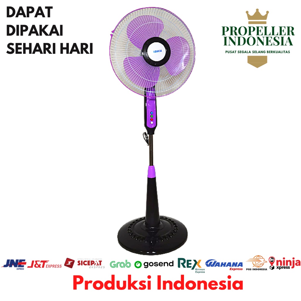 Kipas Angin/ Kipas Angin Berdiri / Kipas Angin 16 Inch Ungu - 1603 Kipas Angin Murah/ Stand Fan/ Kipas Angin Standing