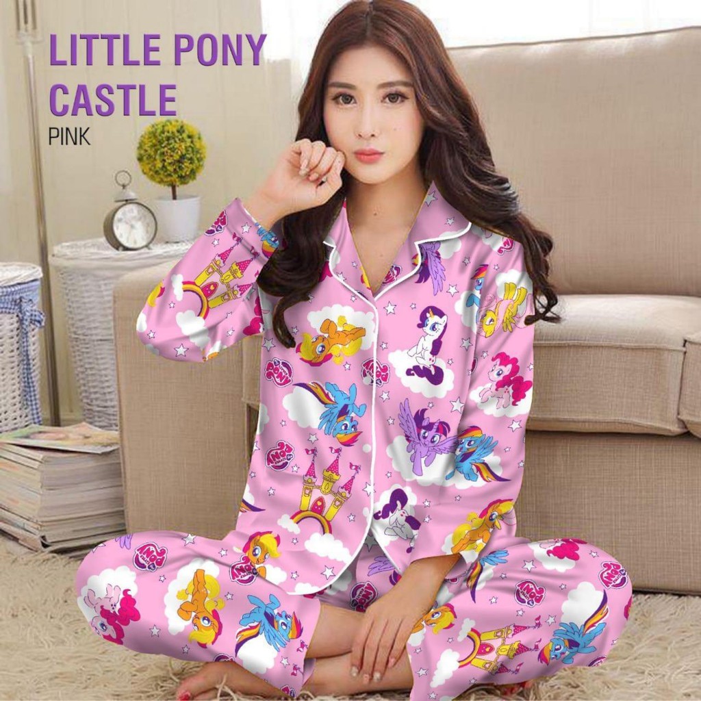 LFF - Piyama PP Dewasa Baju Tidur motif Kartun Fit to XL