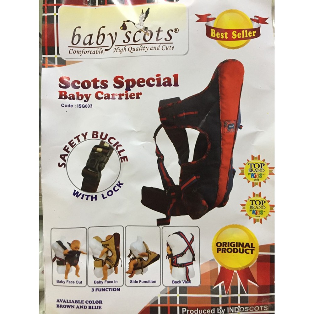 Baby Scots special baby carrier Brown ISG003 Gendongan bayi