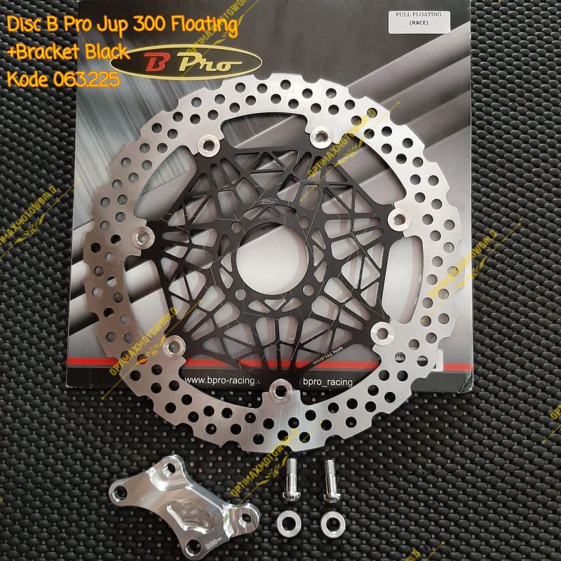 DISC PIRINGAN CAKRAM DEPAN B PRO JUPITER Z 300 MM FLOATING + BRACKET BLACK HITAM original B PRO
