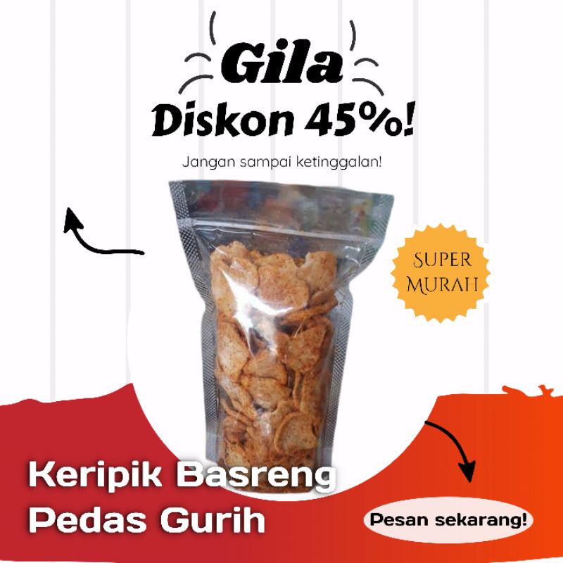 

Keripik basreng gurih pedas