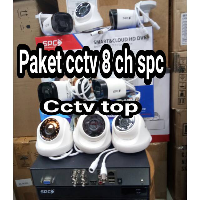 Paket cctv 8 ch spc bazoka series 2mp +hdd 1 TB komplit