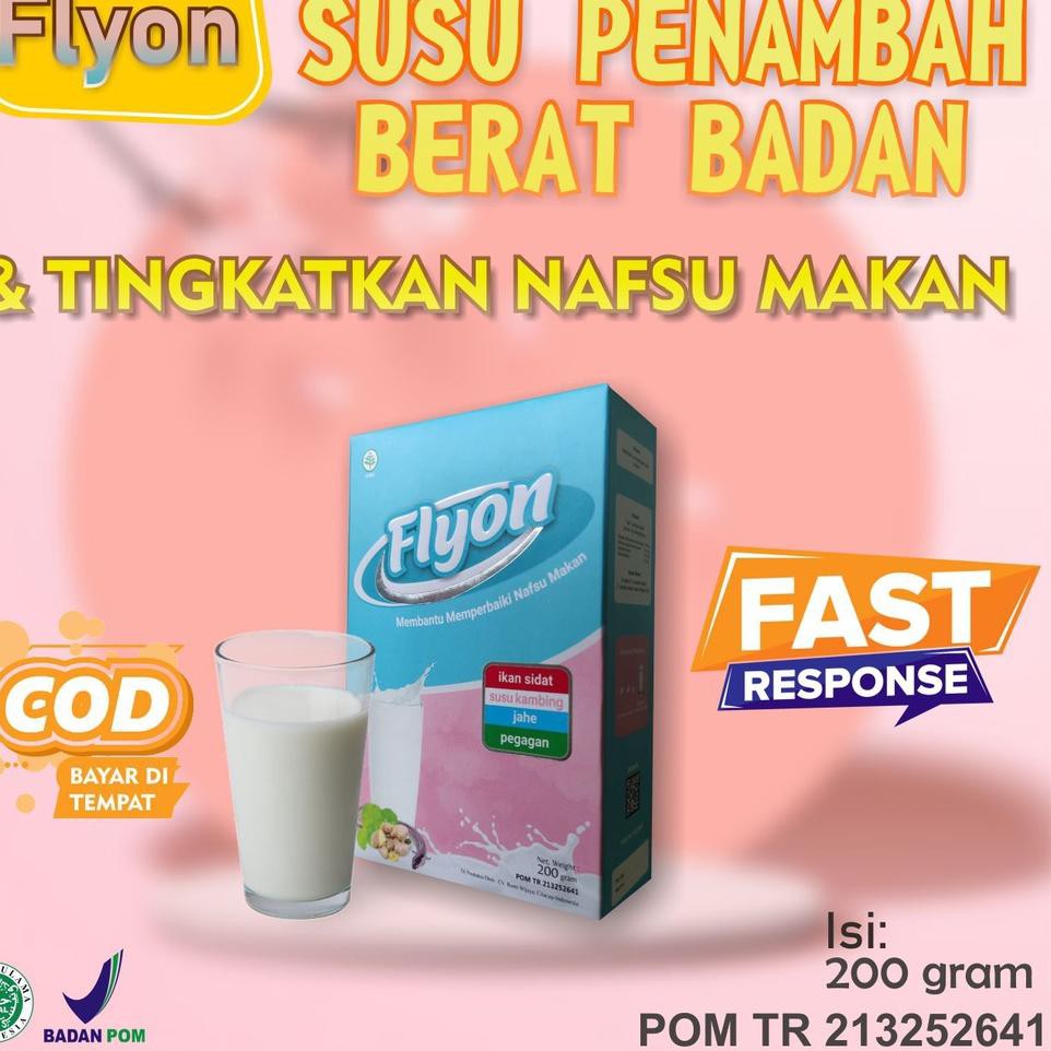 Menarik.. FLYON SUSU PENGGEMUK BADAN PENAMBAH BERAT BADAN PENAMBAH NAFSU MAKAN ORIGINAL BPOM
