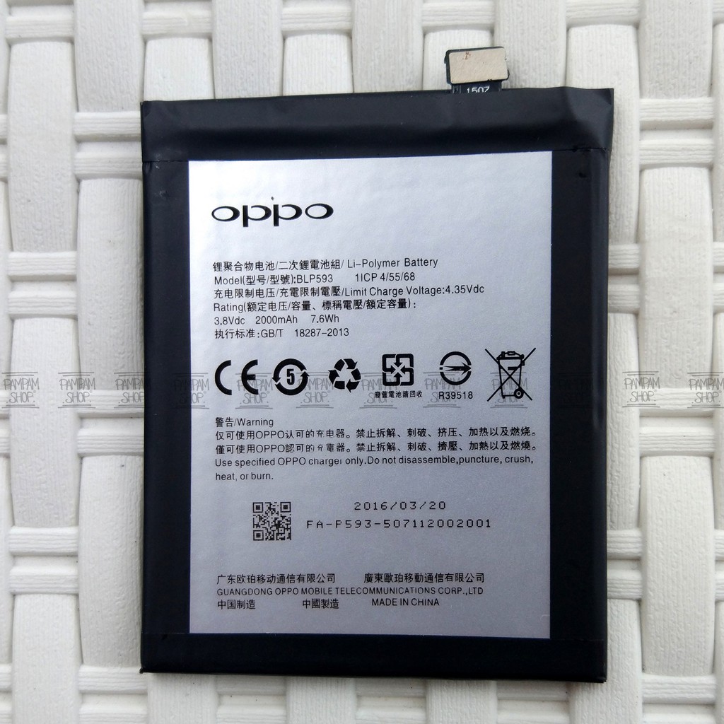 Baterai Oppo Neo 5 A31 BLP593 Original OEM Batre Batrai Battery BLP 593 HP Handphone