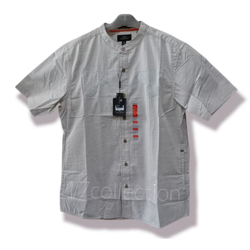 kemeja koko mgee original ALFERO C049 CREAM