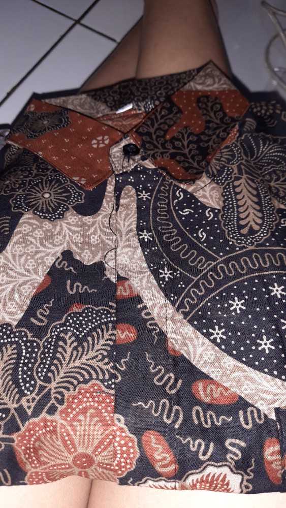 Bswart Batik Hrb026 Kenongo Hem Pendek Padi Pekalongan M L Xl Batik Pria Murah Modern Grosir