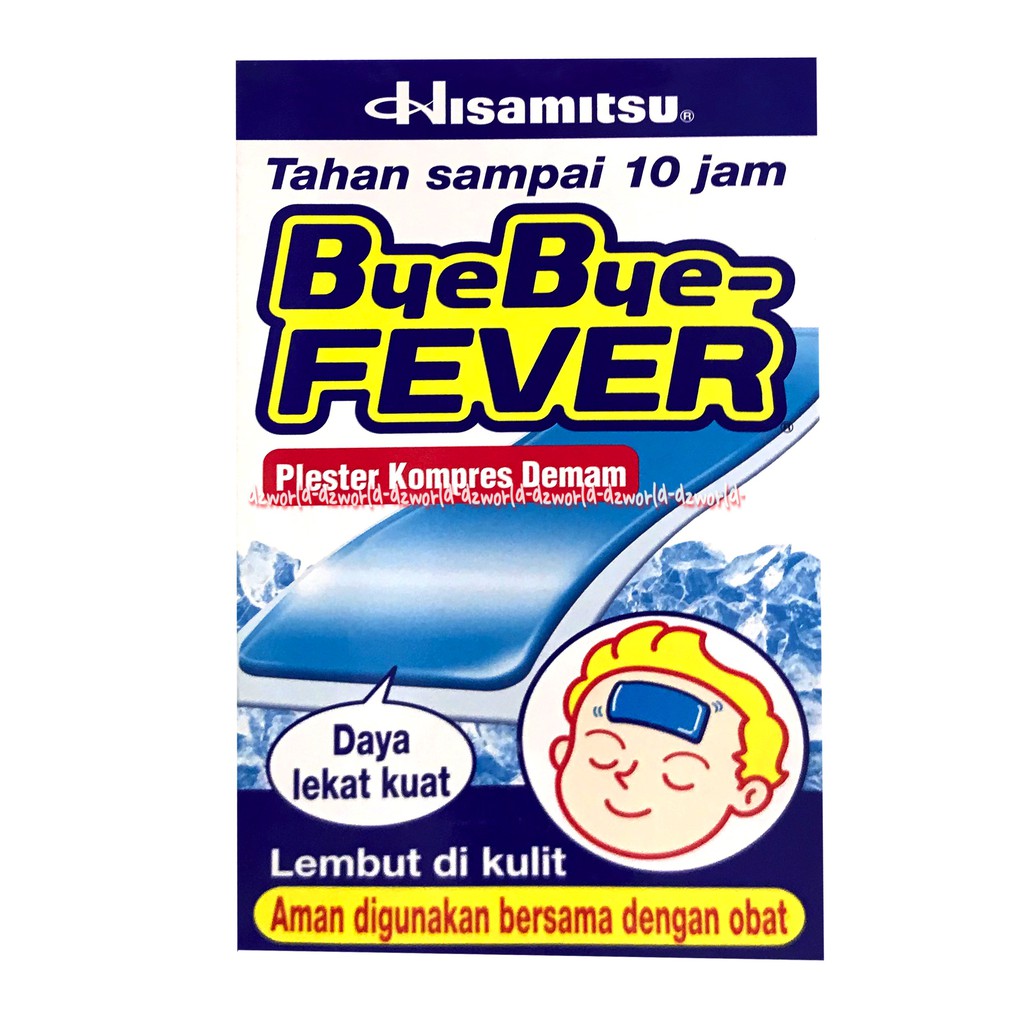 Hisamitsu Bye Bye Fever Biru 5lembar Kompres Demam Anak daya dingin tahan sampai 10 jam