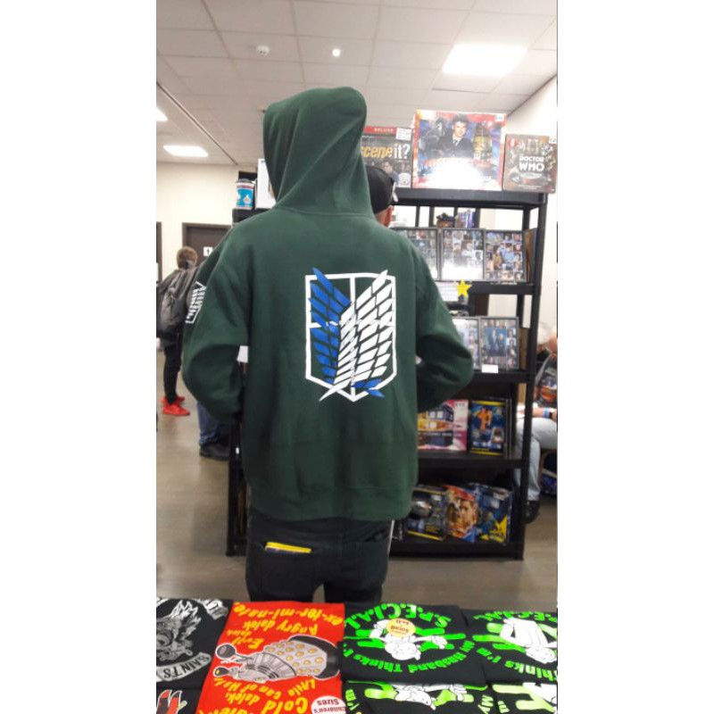 S - XXXXXL(6XL) Jaket Hoodie Zipper Anime SHINGEKI NO KYOJIN Hoodie Attack on Titan BIGSIZE OVERSIZE