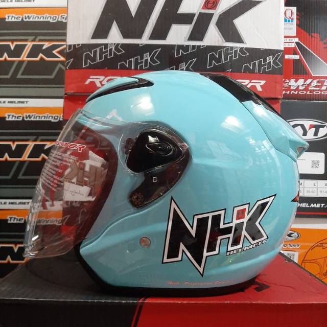 HELM NHK R6 SOLID BIRU TOSCA / NHK R6 POLOS