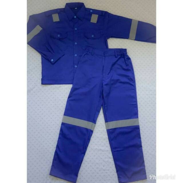 Baju Kerja Safety / baju celana kerja / baju setelan kerja proyek / steel horse