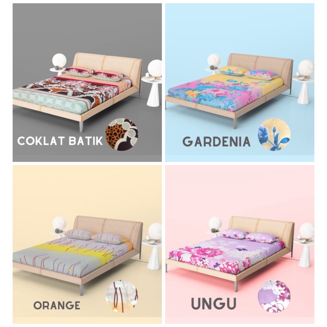 Sprei Ala Korea Bahan Dobi Anti Luntur Ukuran Double Single Tinggi 30