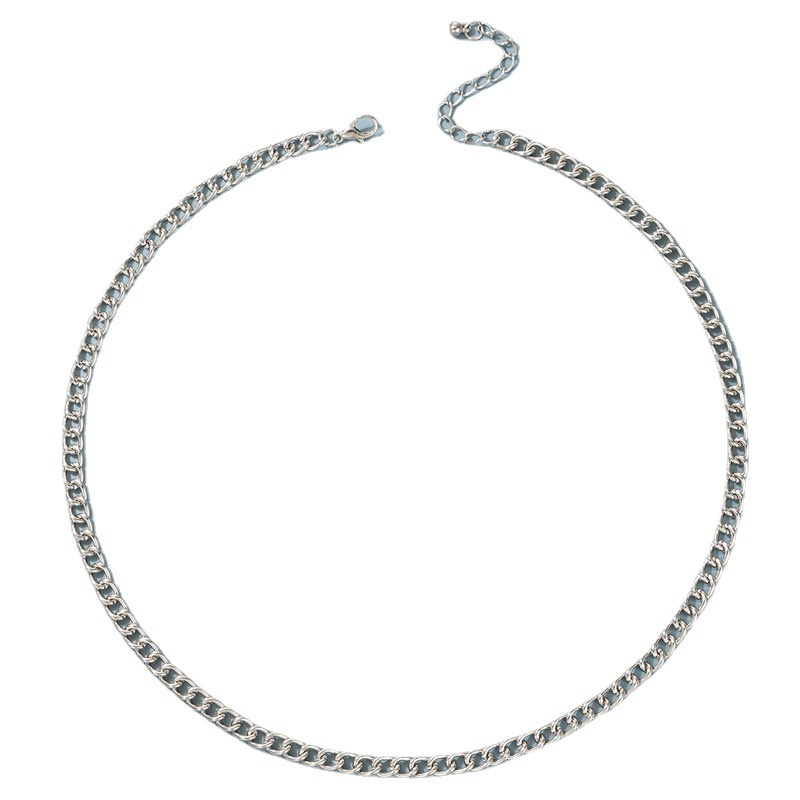 Kalung Rantai Dengan Gesper Geometris Gaya hip-hop Untuk Pria Dan Wanita