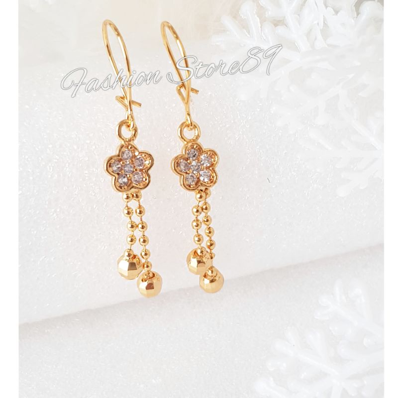 Anting Jurai Bunga Perhiasan Lapis Emas 18k impor Yaxiya Xuping bestseller bestquality impor