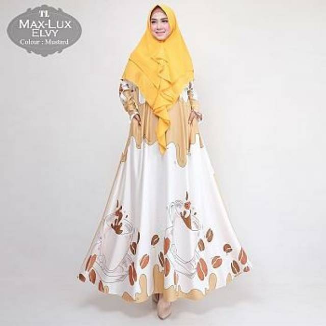 SYARI ELVI MAXMARA MOTIF PLUS KHIMAR ANTEM