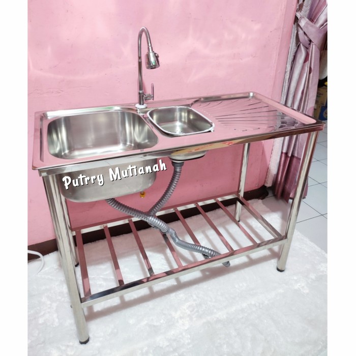 Wastafel - Laris Wastafel Portable 2 Lubang Kitchen Sink Bak Cuci Piring Murah