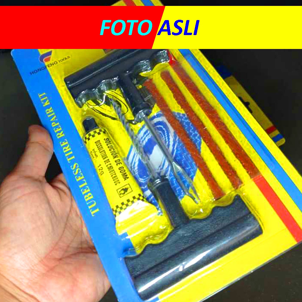 Set Alat Tambal Ban / Tusukan Tambal Ban Tubeless / Tubeless Tire Repair Kit
