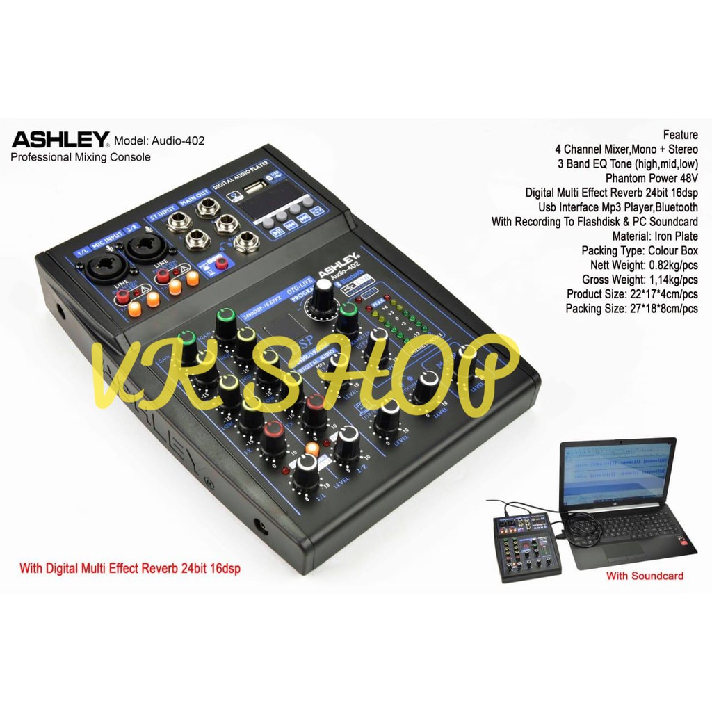 MIXER AUDIO ASHLEY AUDIO 402 / AUDIO402 ORIGINAL USB INTERFACE