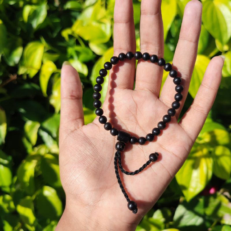 Gelang Kayu Galih Kelor Hitam Size 7mm Original